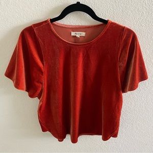 Cropped Velvety Shirt